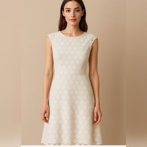 Albert Nipon Ivory Lace Dress Sz 8 Albert Nipon